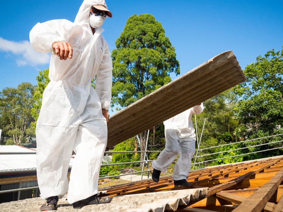 Asbestos roof replacement project in Sydney