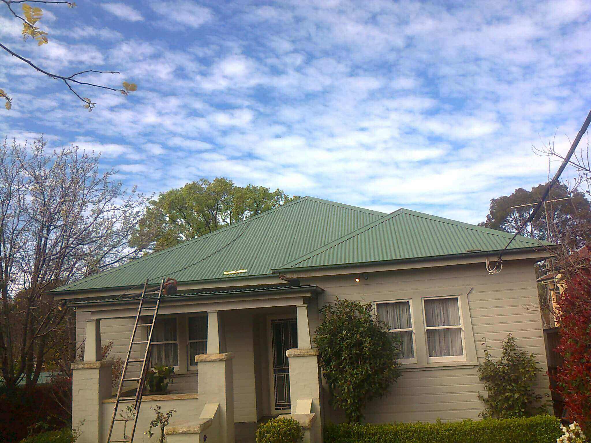 Roof before cleaning and restoration